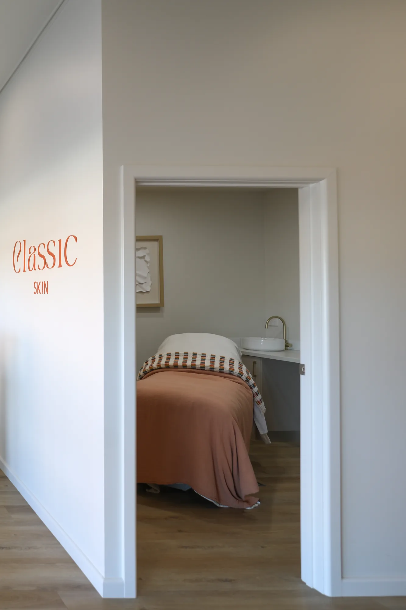 A treatment room at the Classic Skin clinic in Echuca