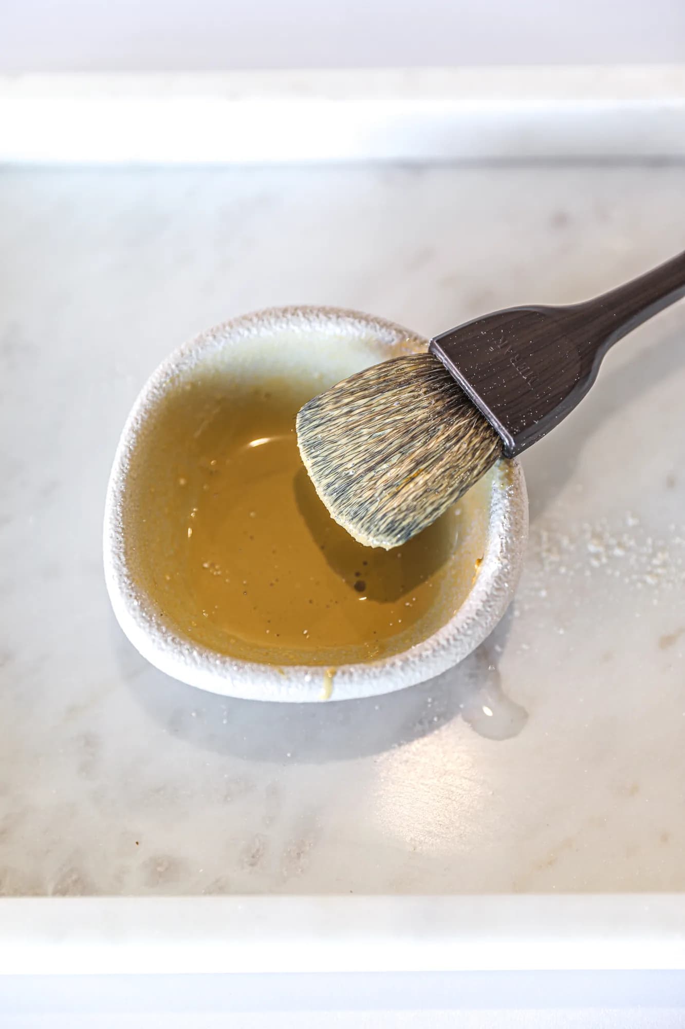 A corneotherapy enzyme mask prepared for treatment at Classic Skin in Echuca