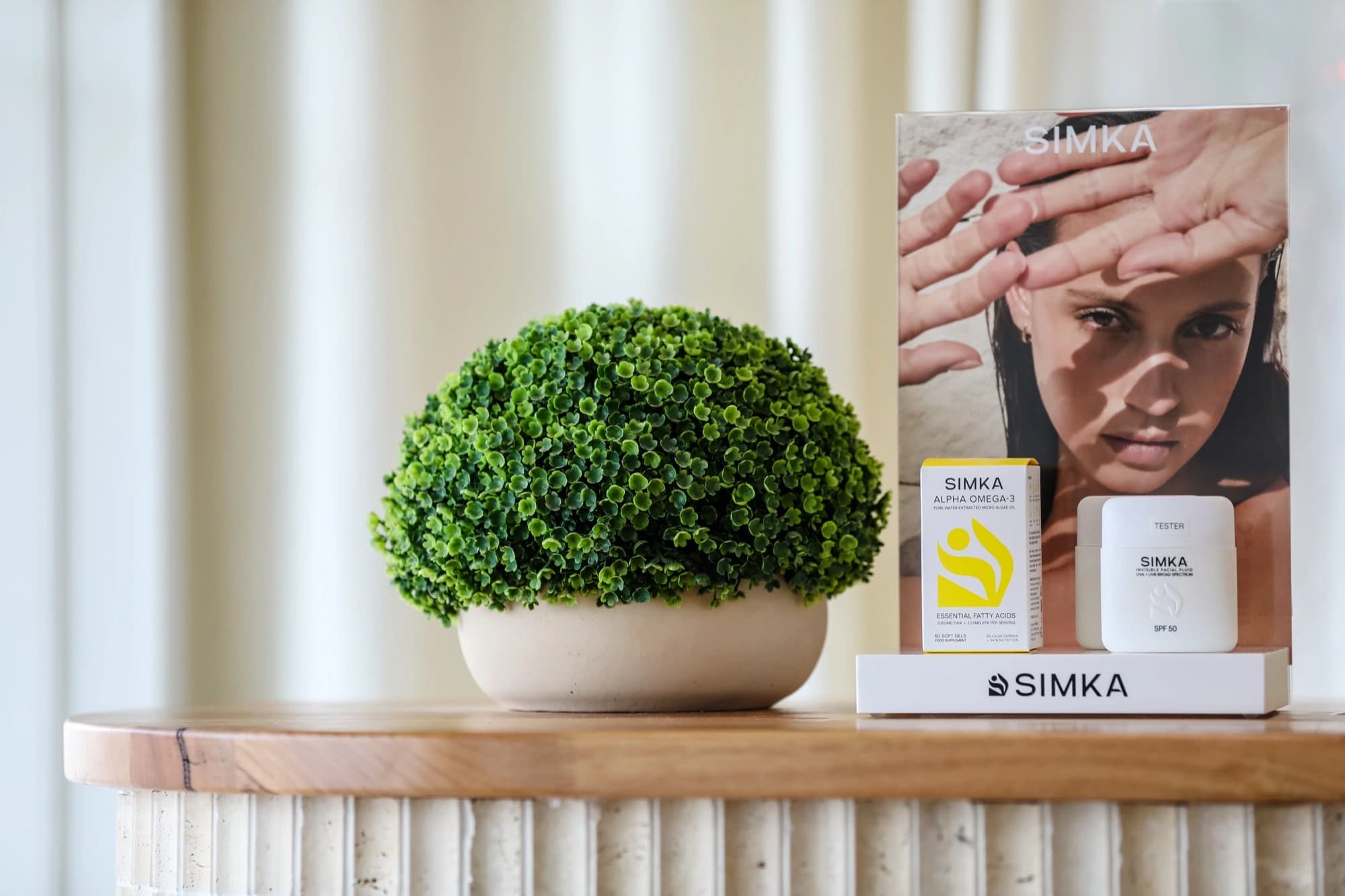 SIMKA SPF 50 sun protection on display at the Classic Skin clinic in Echuca
