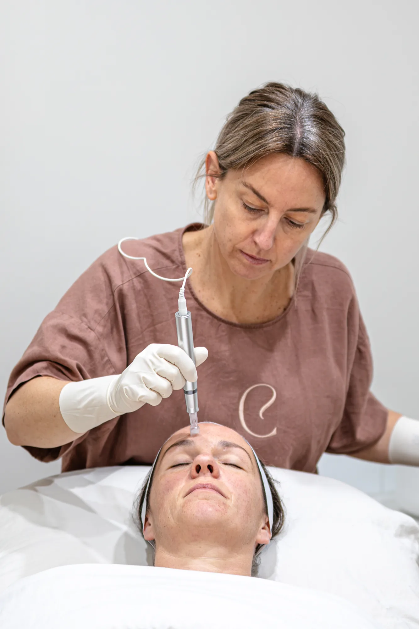 Skin needling treatment in progress at Classic Skin in Echuca